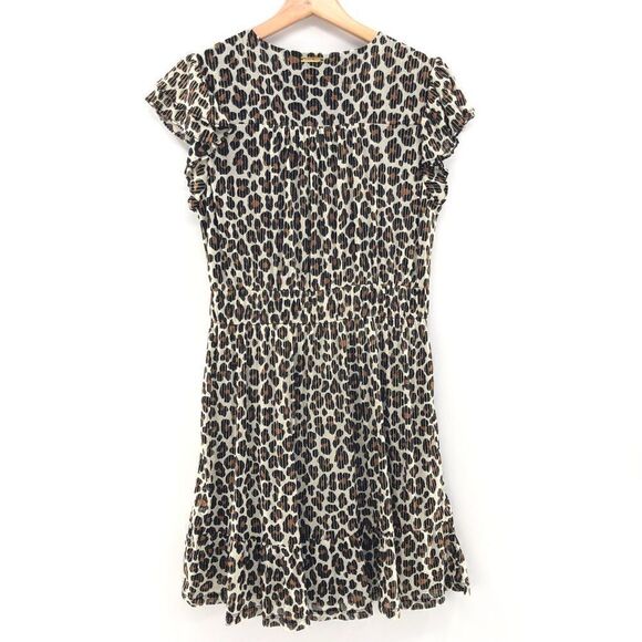 ‎MICHAEL KORS Cheetah Ruffled Print Mini Dress - Picture 9 of 9